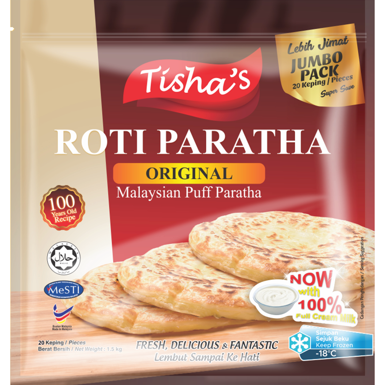 ROTI PARATHA ORIGINAL 20pcs