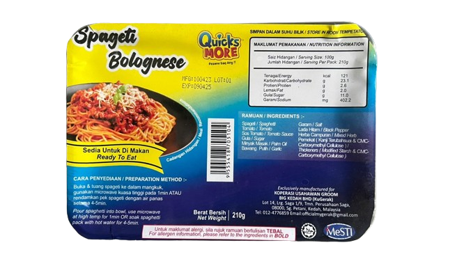 QuicksMORE Spageti Bolognese