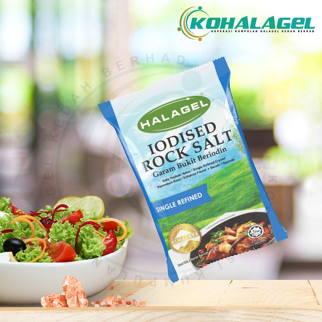 HALAGEL® Garam Bukit Beriodin | SINGLE REFINED 400G