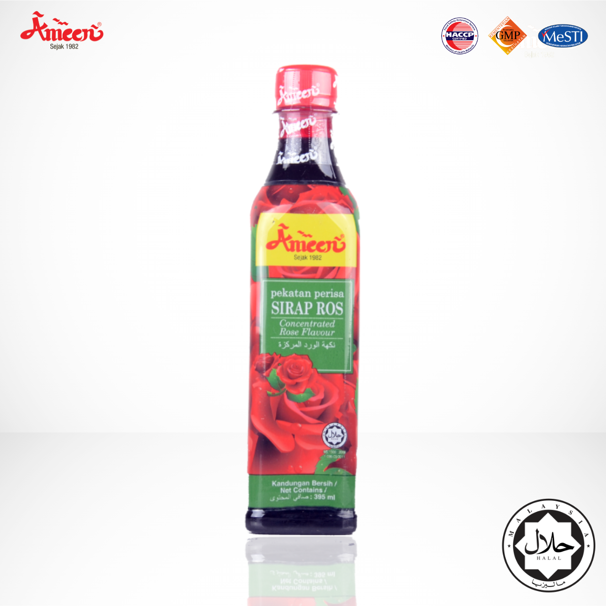 Ameen Pekatan Sirap Ros Pekat 395ml