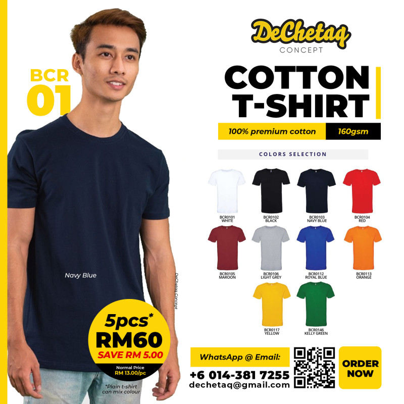 T-Shirt Cotton (Round Neck)