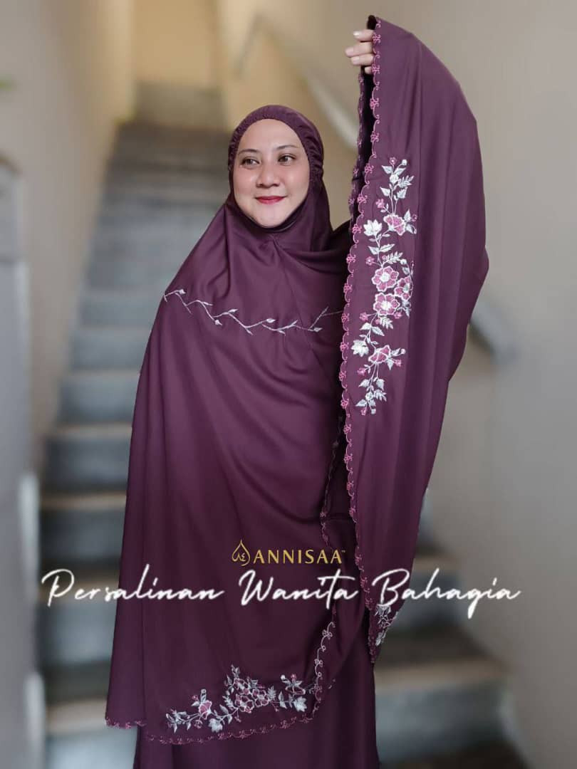 Telekung Sulam Dahlia