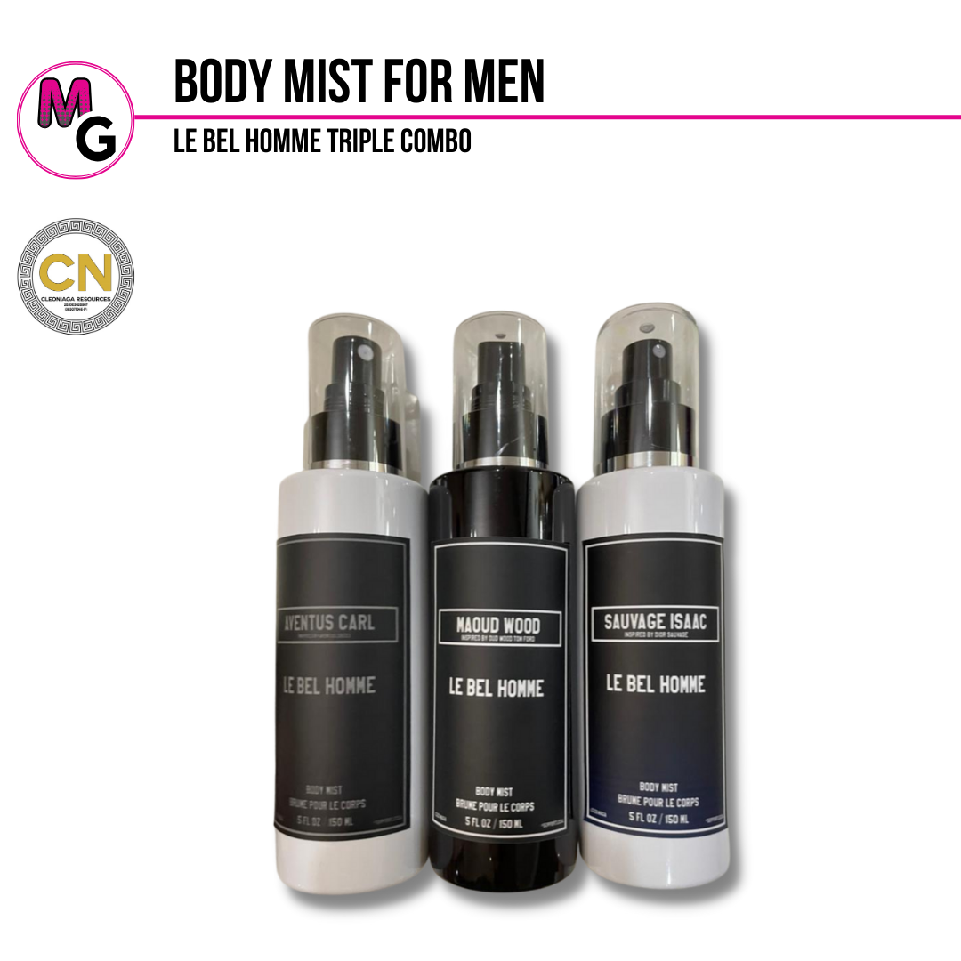 Triple Combo Body Mist for Men Le Bel Homme