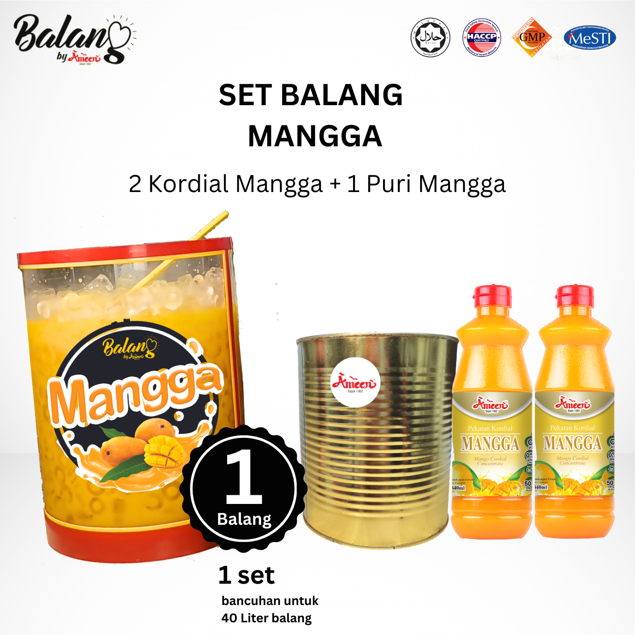 Balang Ameen Set Air Balang Jus Mangga Tak perlu tambah gula