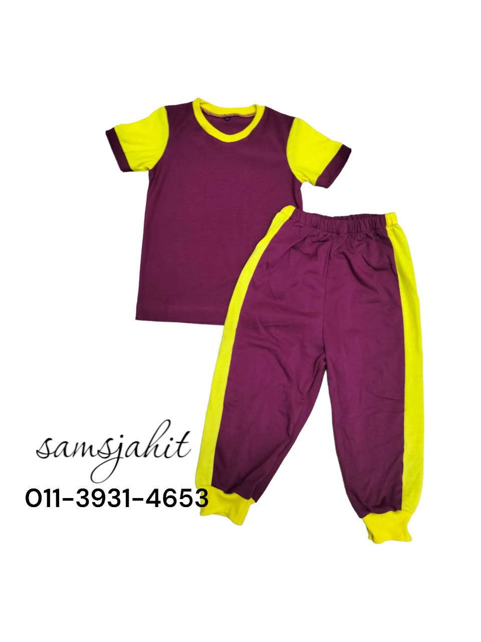 Baju sukan SS01 (Lengan Pendek, Cotton, 50 pcs)