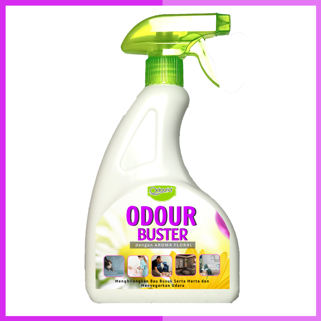 Odourid- Odor Buster 600ml; Hilangkan bau busuk spt bau kucing, katil pesakit & bilik hapak.