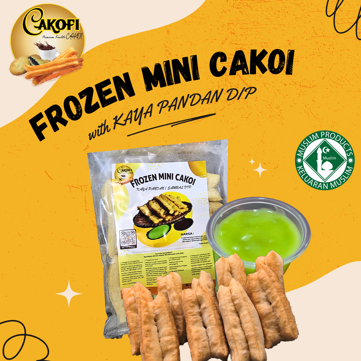 Frozen Mini Cakoi (10 pcs) + Sos Kaya Pandan