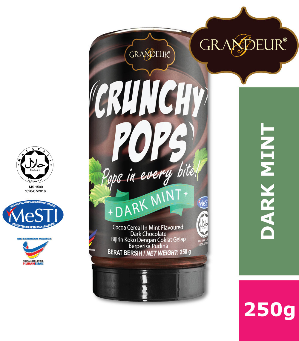 GRANDEUR Choco Jar Crunchy Pops Cocoa Cereal In Mint Flavoured Dark CHOCOLATE Coklat Langkawi Murah
