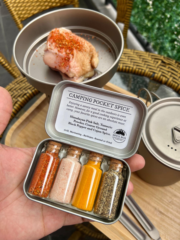 Pocket Spice Kit - Camping Travel Hiking Seasoning Set