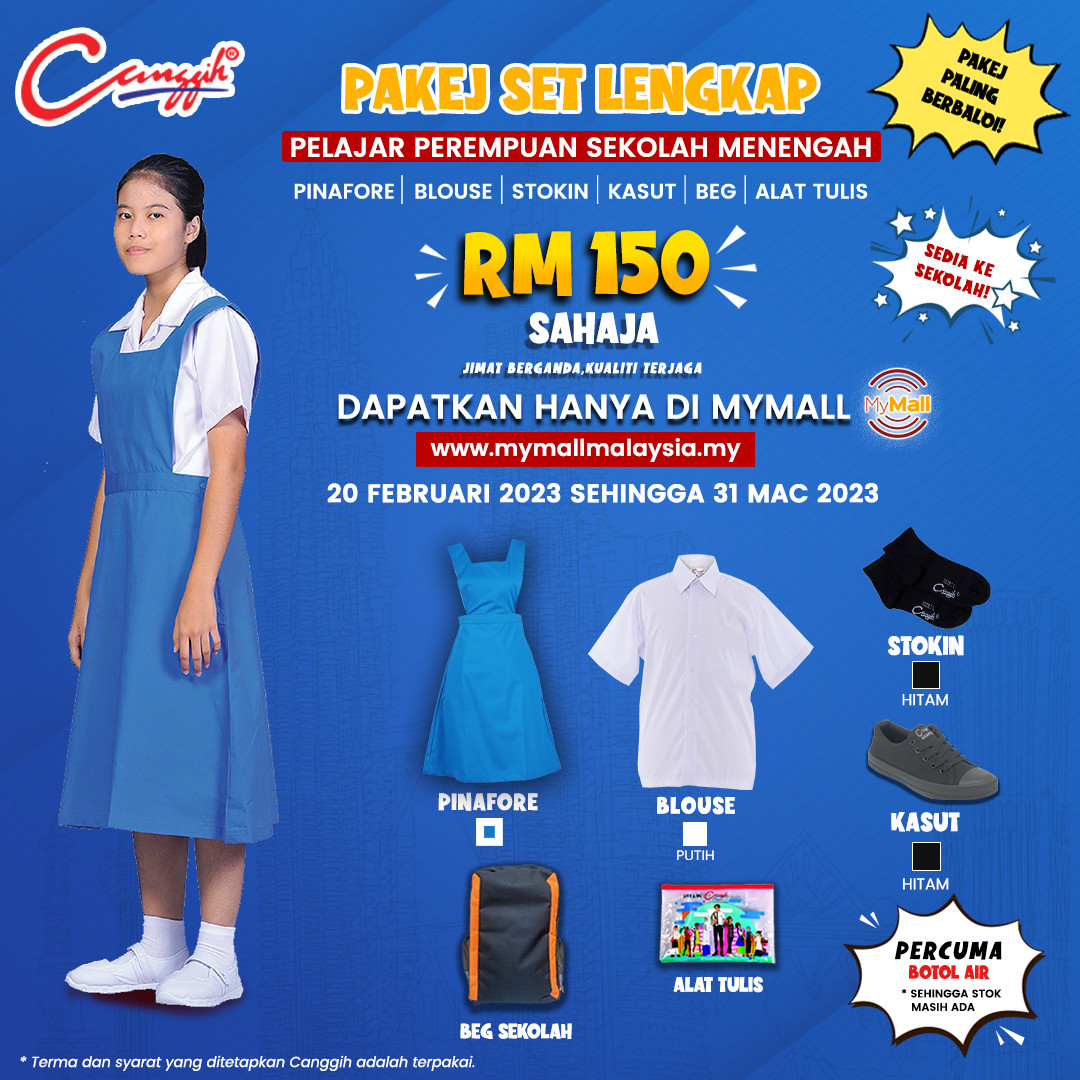 Pakej Baru Perempuan Sekolah Menengah (Pinafore)