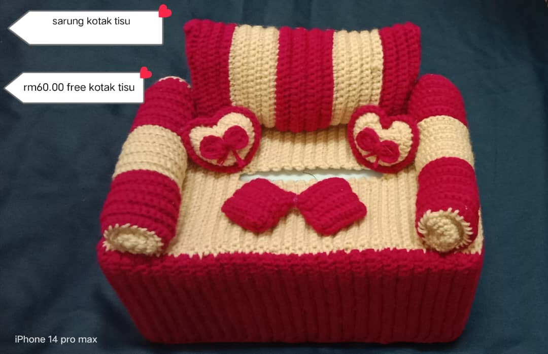 Kotak tisu holder kait bentuk sofa