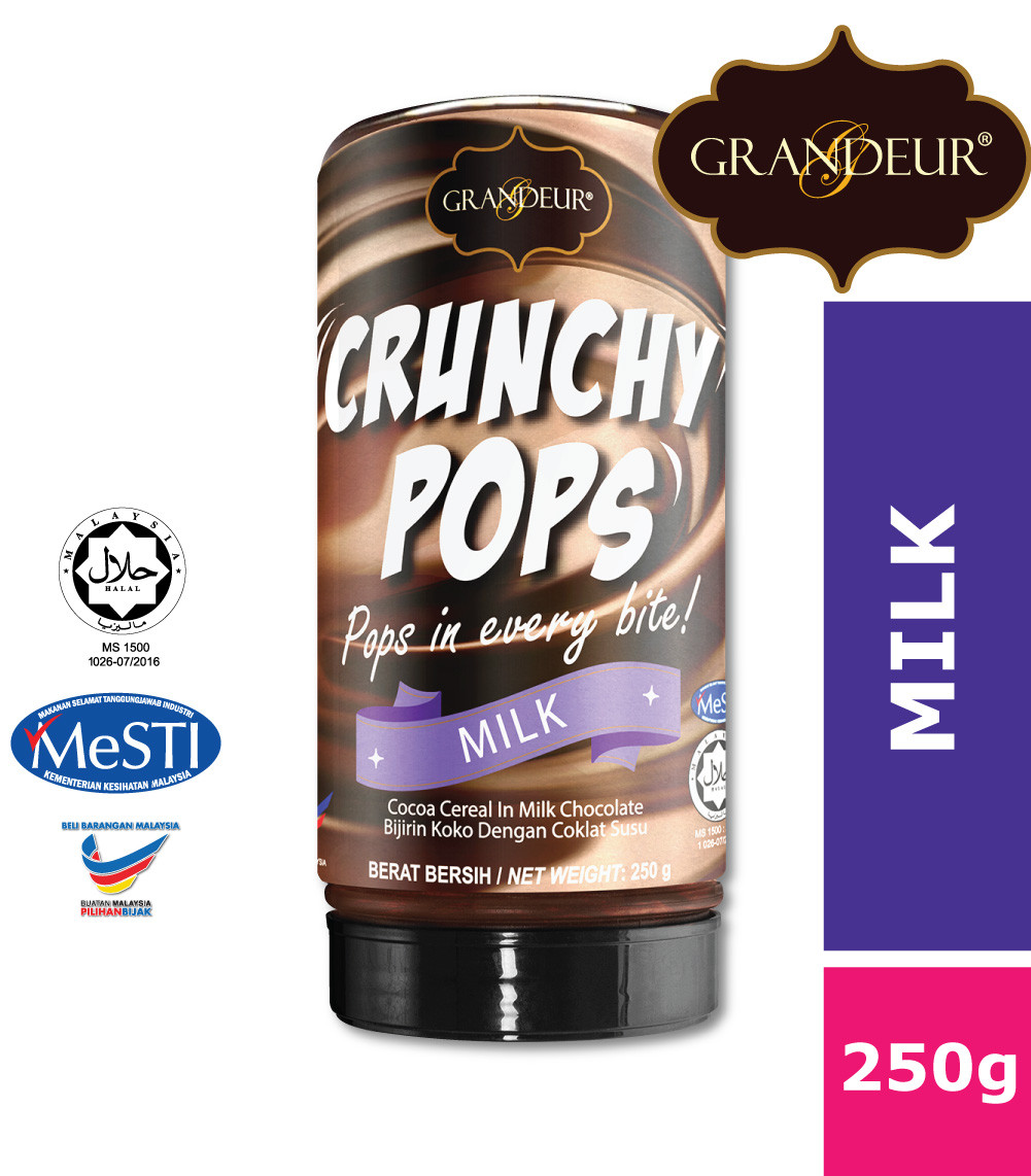 GRANDEUR Choco Jar Crunchy Pops Cocoa Cereal In Milk CHOCOLATE Coklat Langkawi Murah Borong Sedap Halal