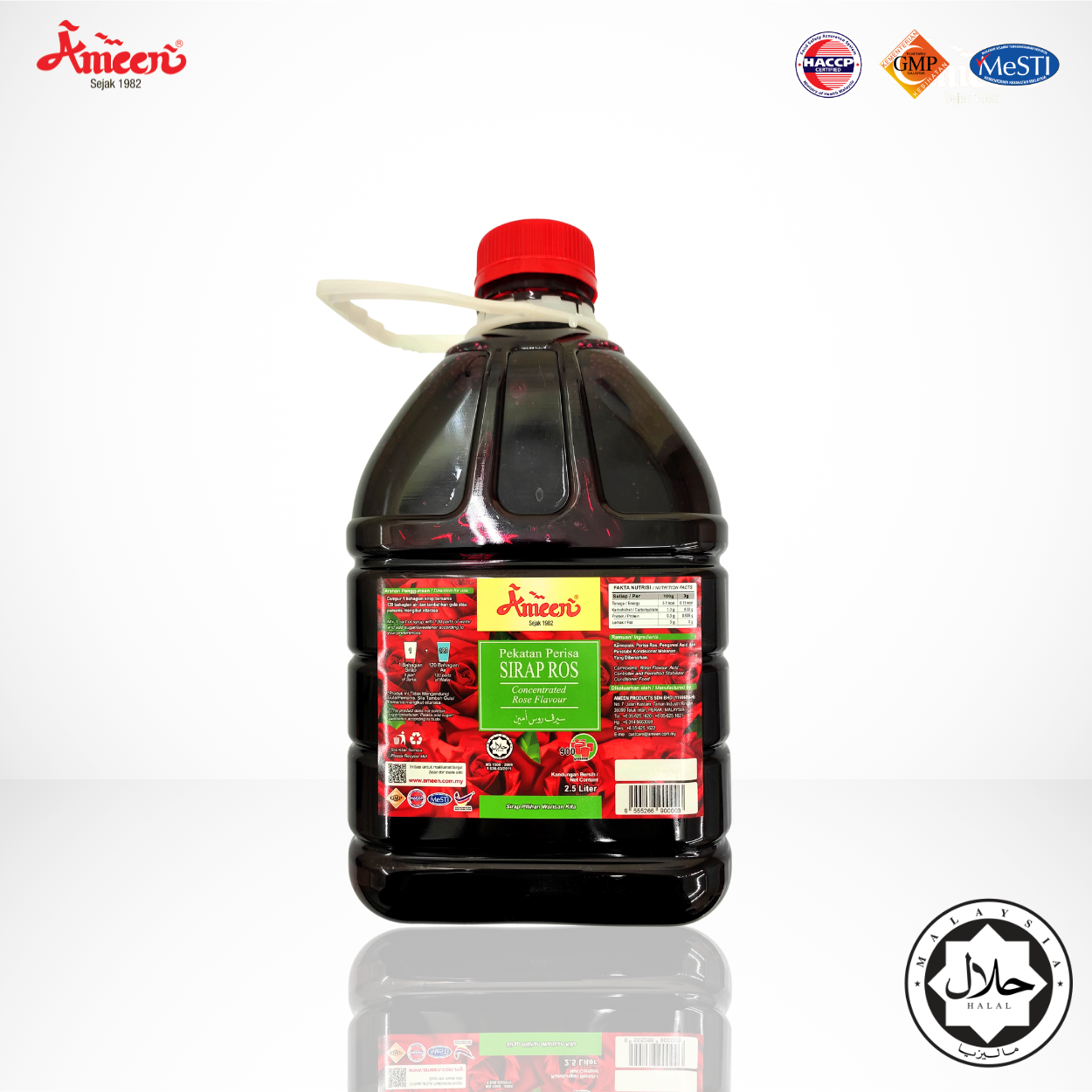 Ameen Pekatan Sirap Ros Pekat 2.5 liter