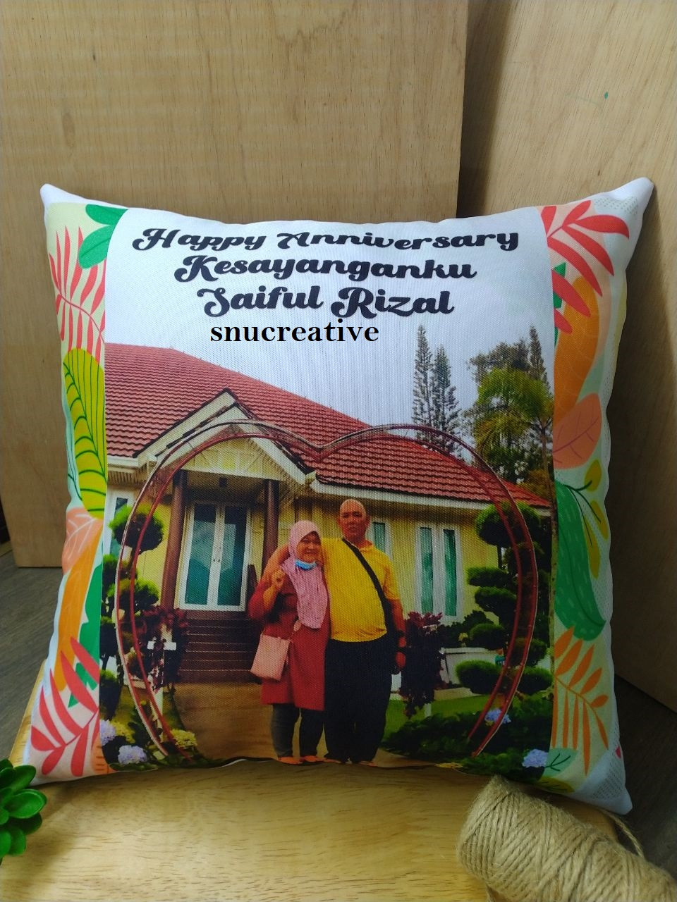 Bantal Hiasan Printed Gambar Sendiri Size 20x20cm