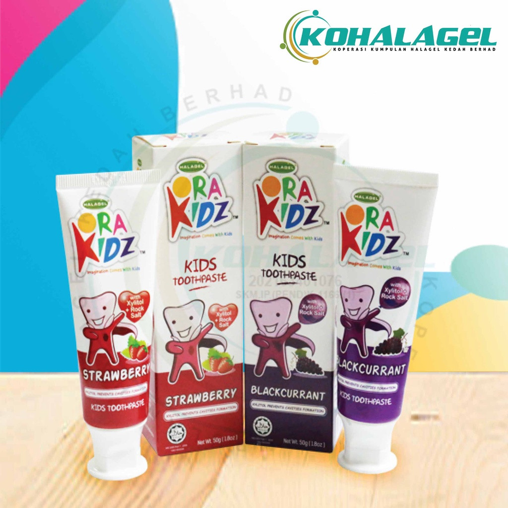 ORAKIDZ™ Toothpaste | HALAGEL® Children Tooth Paste | Non Fluoride | Ubat Gigi Kanak-Kanak | Tanpa Florida (50G)